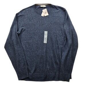 Old Navy Sweater Mens XL Blue Cotton Blend Crewneck Heathered Knit NEW